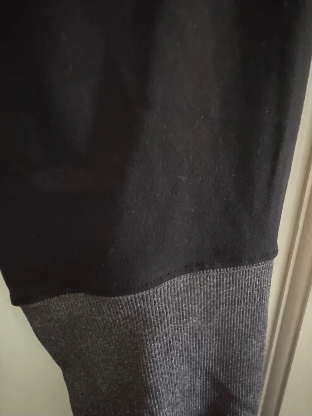 ALO Yoga goddess High waist Two-Tone Black and Gray Leggings